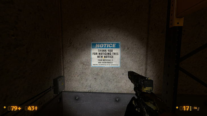 Black Mesa Notice, black mesa, half life, funny, valve, games, HD wallpaper