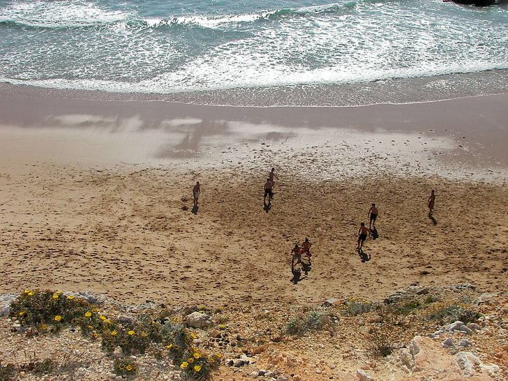 algarve, 해변, 포르투갈, 축구, HD 배경 화면