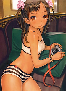 ilustração de personagem de anime mulher, Murata Range, personagens originais, meninas de anime, HD papel de parede HD wallpaper