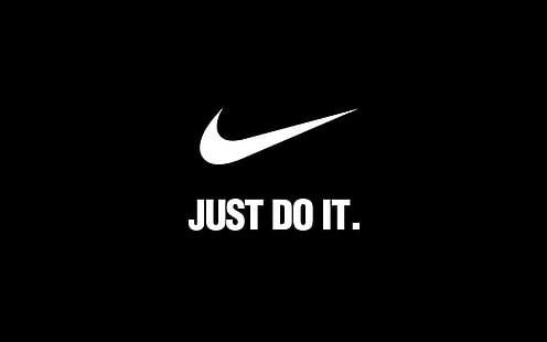Nike, hanya, lakukan, itu, gelap, sederhana, minimal, logo, seni, Wallpaper HD HD wallpaper