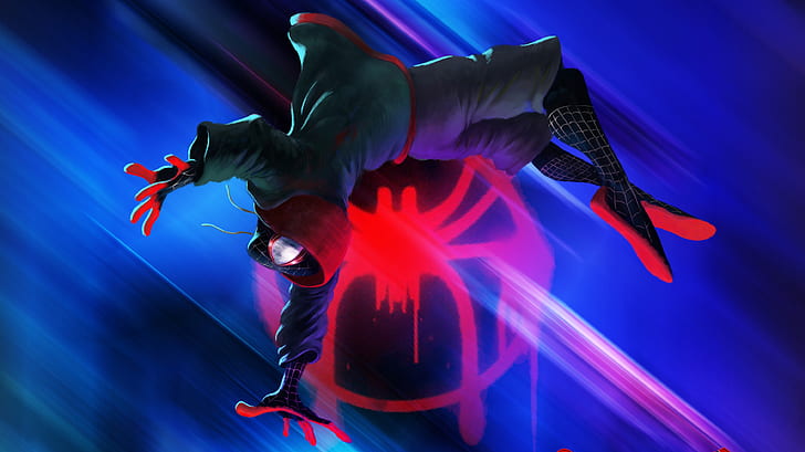 Spider-Man: Into the Spider-Verse, Miles Morales, film animasi, Marvel Comics, Spider-Man, Wallpaper HD
