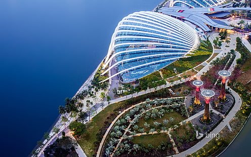 Сингапур Сити HD, въздушна фотография, свят, град, пътуване, пътуване и свят, Сингапур, HD тапет HD wallpaper