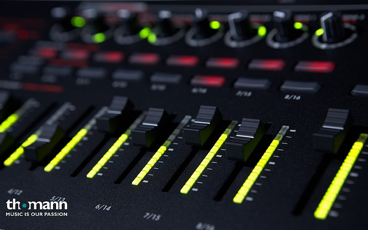 Thomann console de mixagem preto, som, console de mixagem, techno, console, HD papel de parede