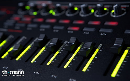 Thomann console de mixagem preto, som, console de mixagem, techno, console, HD papel de parede HD wallpaper