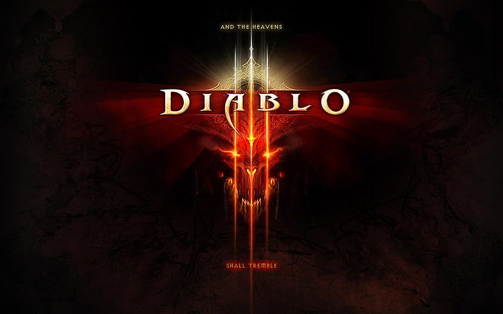 Logo gry Diablo 3, Diablo, Diablo III, gry wideo, Tapety HD