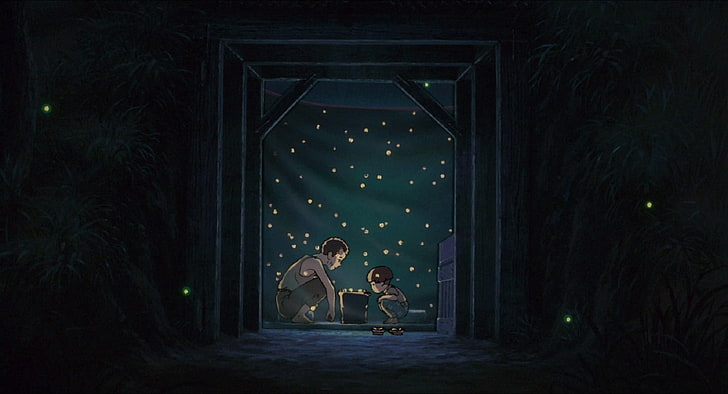 Гроб на светулки тапет, Studio Ghibli, аниме, Гробът на светулките, HD тапет
