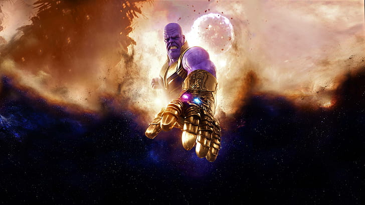 Vingadores: Guerra Infinita, Thanos, 4K, HD papel de parede