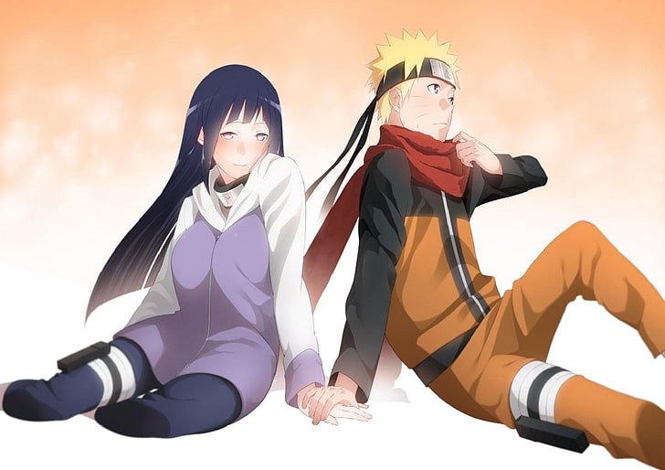anime character illustration, Anime, Naruto, Hinata Hyūga, Naruto Uzumaki, HD wallpaper