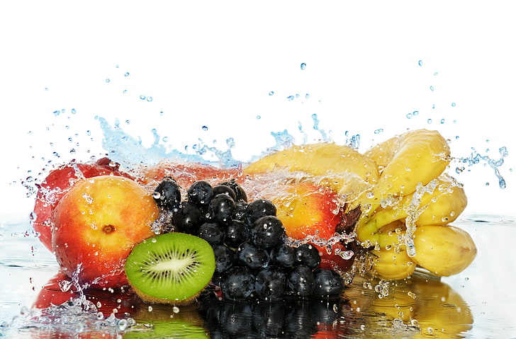 frutas, uvas, comida, HD papel de parede