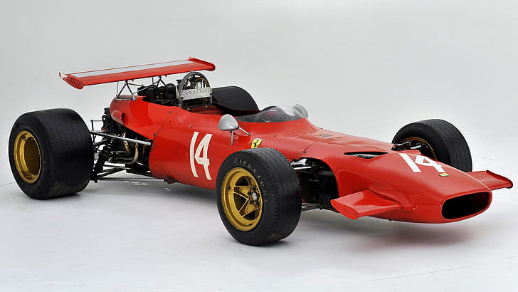 Ferrari, Ferrari Dino 246 Tasman, Car, Formula 1, Old Car, Race Car, Red Car, HD wallpaper