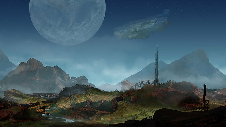 Video Game, Defense Grid 2, Landscape, Planet, Spaceship, HD wallpaper