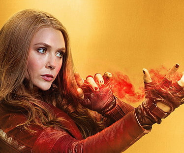 Scarlet Witch, Wanda Maximoff, Elizabeth Olsen, Marvel Comics, Avengers: Infinity War, 4K, Tapety HD HD wallpaper