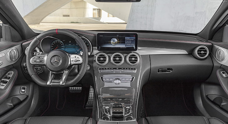 Mercedes-Benz C43 AMG 4Matic, 2019 Mobil, 4K, Wallpaper HD