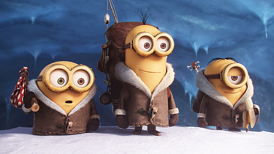 Snow Minions, ภาพยนตร์เรื่อง Despicable me, สโนว์, มินเนี่ยน, วอลล์เปเปอร์ HD HD wallpaper