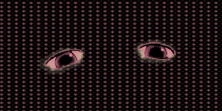 Serial Experiments Lain, anime, eyes, Wallpaper HD