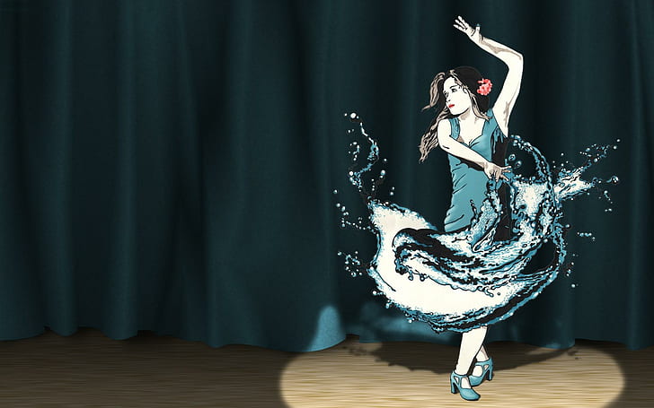 Splash Dance, taniec, plusk, kreatywność i grafika, Tapety HD