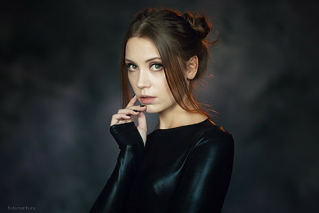 ทาสีเล็บภาพผู้หญิงใบหน้า Ksenia Kokoreva, วอลล์เปเปอร์ HD HD wallpaper