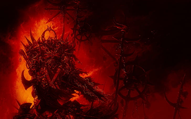 Chaos lord, Khorne, Warhammer, HD wallpaper