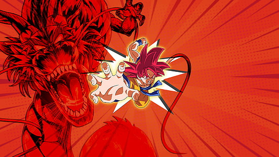 Son Goku و Dragon Ball Super و Super Saiyan God و Dragon Ball Z و Dragon ball Z Dokkan Battle، خلفية HD HD wallpaper
