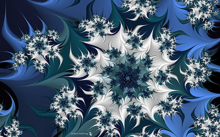 abstract fractals Nature Winter HD Art , Abstract, fractals, HD wallpaper