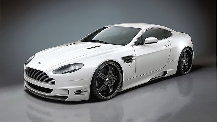 sedan branco Mercedes-Benz, carro, Aston Martin, Aston Martin Vantage '17, HD papel de parede