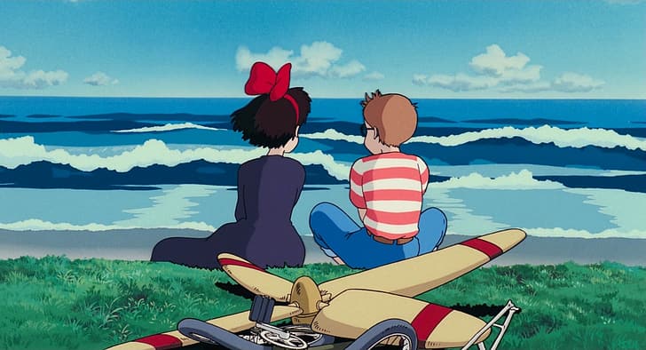 anime şehri, Studio Ghibli, Hayao Miyazaki, HD masaüstü duvar kağıdı