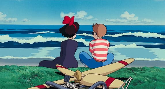 ciudad de anime, Studio Ghibli, Hayao Miyazaki, Fondo de pantalla HD HD wallpaper
