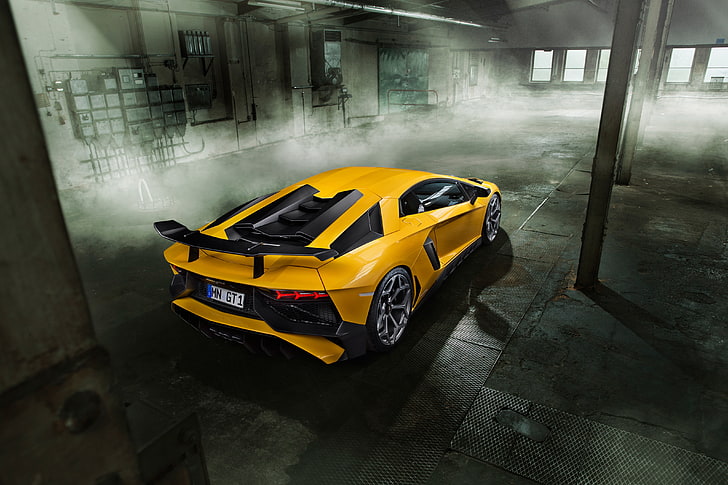 car, Lamborghini, wallpaper, supercar, auto, yellow, Aventador, Novitec, Torado, LP 750-4, HD wallpaper