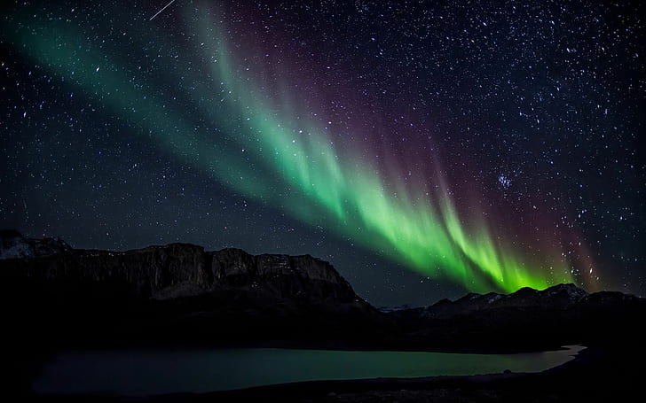aurora, aurora Borealis, indah, Lampu utara, Wallpaper HD