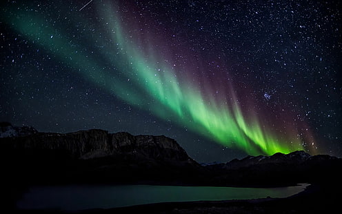 aurora, aurora Borealis, beautiful, northern Lights, HD wallpaper HD wallpaper