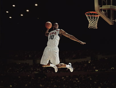 НБА баскетбол Коби Брайант Данк баскетболист Спорт Баскетбол HD Art, НБА, баскетбол, Данк, Коби Брайант, баскетболист, HD обои HD wallpaper