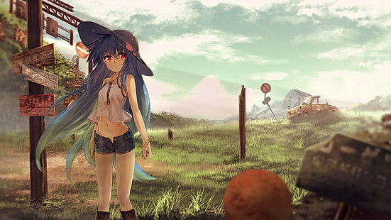 Anime Girls, Hinanawi Tenshi, HD-Hintergrundbild HD wallpaper