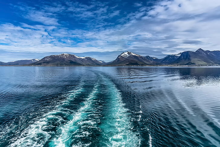 البحر ، النرويج ، لوفوتين ، جزر لوفوتين، خلفية HD