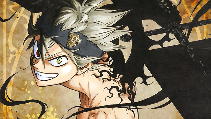 grauhaarige männliche Anime Charakter Tapete, Anime, Black Clover, Asta (Black Clover), HD-Hintergrundbild