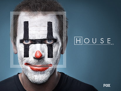 House M.D. wallpaper, clown, House, Dr. house, Hugh Laurie, HD wallpaper HD wallpaper