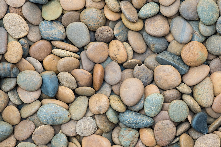 beach, pebbles, stones, background, white, texture, marine, sea, HD wallpaper
