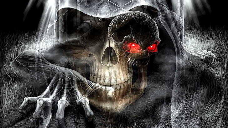 Skelett Tapete, Dunkel, Künstlerisch, Skelett, Schädel, HD-Hintergrundbild