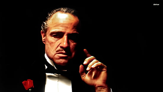 Marlon Brando, Photoshopped, The Godfather, HD wallpaper HD wallpaper