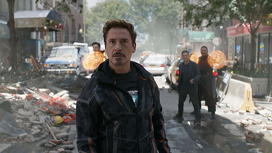 Tony Stark, Avengers: Perang Infinity, Robert Downey Jr, Iron Man, Tony Stark, 4k, Wallpaper HD HD wallpaper