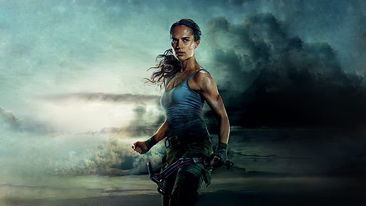 Película, Tomb Raider (2018), Alicia Vikander, Lara Croft, Fondo de pantalla HD
