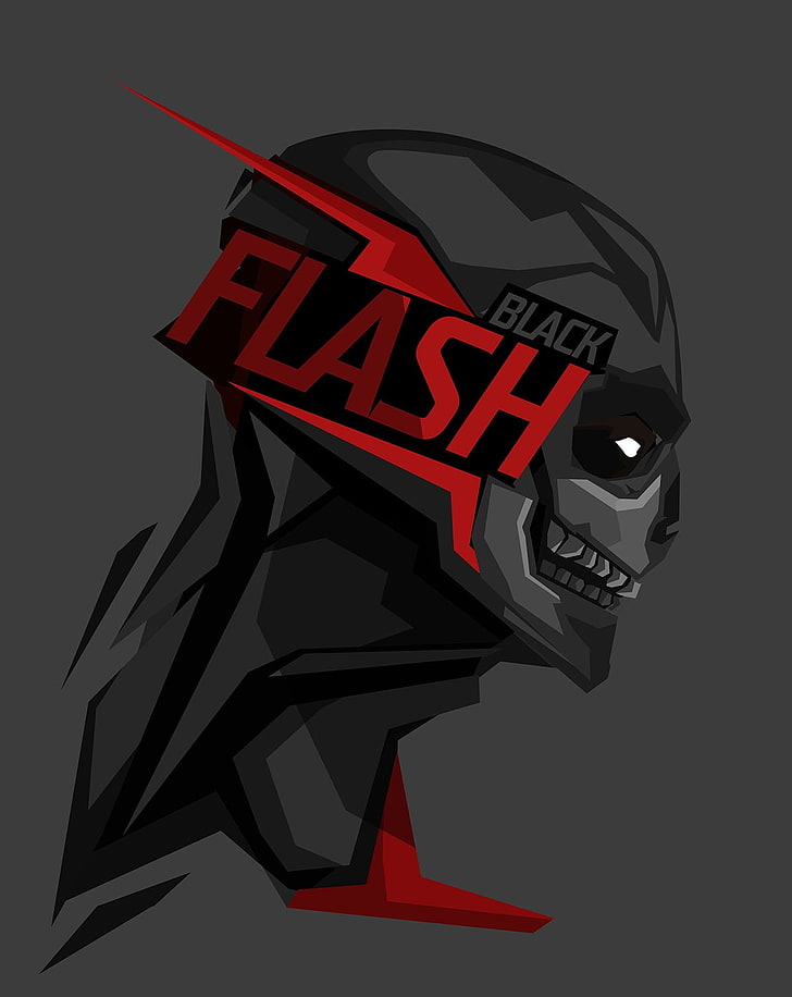 Илюстрация с черна светкавица, супергерой, Flash, DC Comics, Bosslogic, HD тапет, тапет за телефон