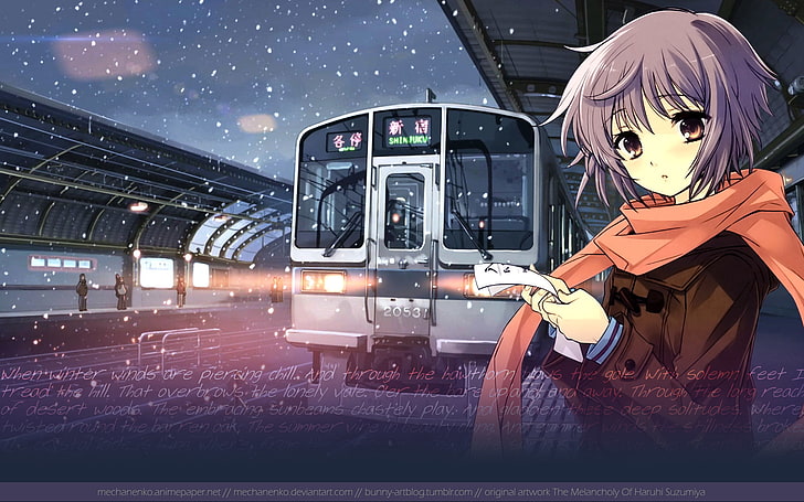 Anime, Die Melancholie von Haruhi Suzumiya, Nagato Yuki, HD-Hintergrundbild