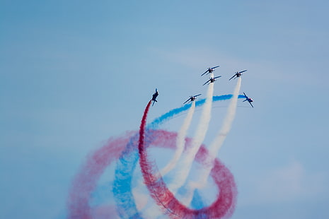 Flugshows, Französische Flugzeuge, Patrouille de France, HD-Hintergrundbild HD wallpaper