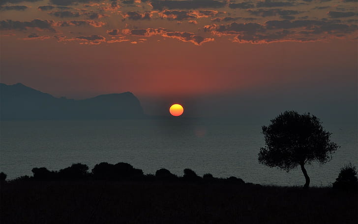 Landschaft, Sonnenuntergang, Küste, Natur, HD-Hintergrundbild