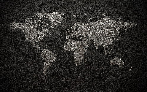 earth, leather, world map, the continent, HD wallpaper HD wallpaper