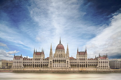 Denkmäler, ungarisches Parlamentsgebäude, Budapest, Ungarn, HD-Hintergrundbild HD wallpaper