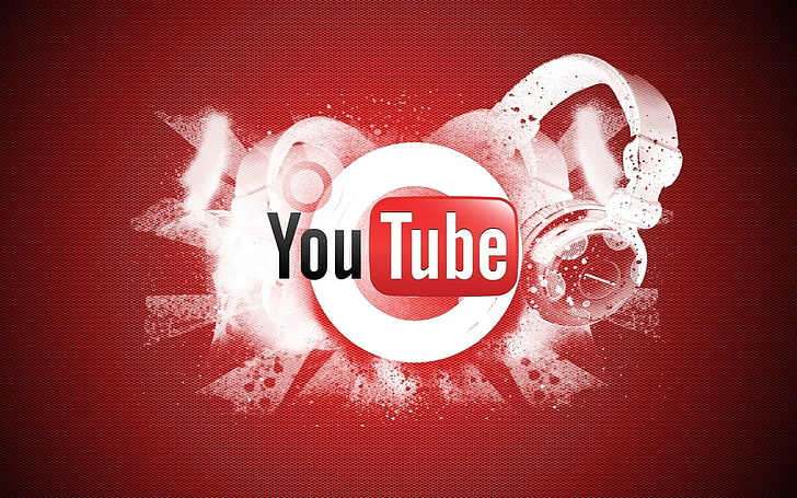 YouTubeロゴ、youtube、ビデオホスティング、ロゴ、google、 HDデスクトップの壁紙