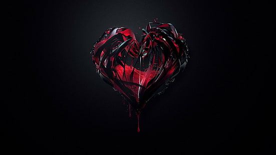 Love, Heart, Dark Background, Romance, love, heart, dark background, romance, HD wallpaper HD wallpaper