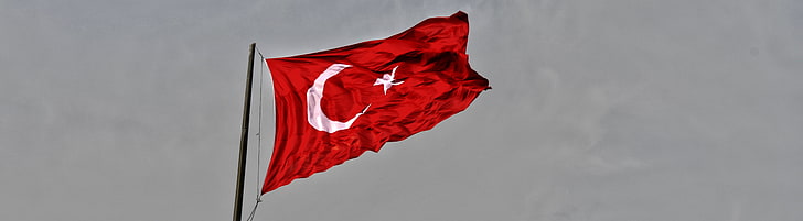 Turk Bayragi Canakkale, flaga Turcji, Europa, Turcja, Tapety HD