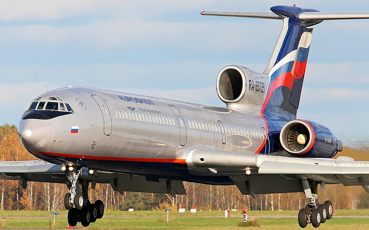 aereo, aereo, aereo passeggeri, Tupolev Tu-154, Sfondo HD